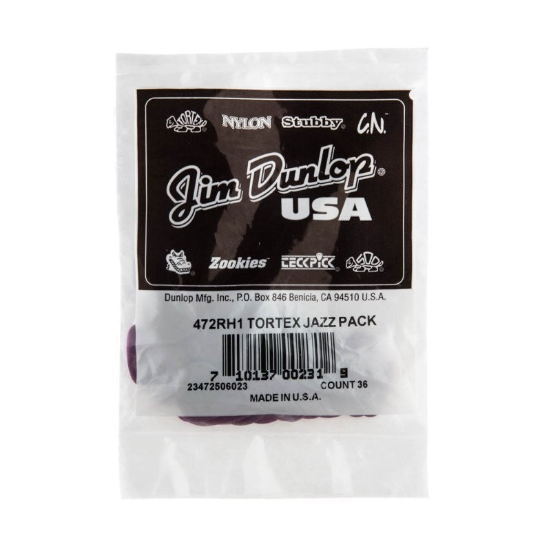 Dunlop - Purple Tortex® Jazz I Guitar Pick (36/bag) - 472RH1