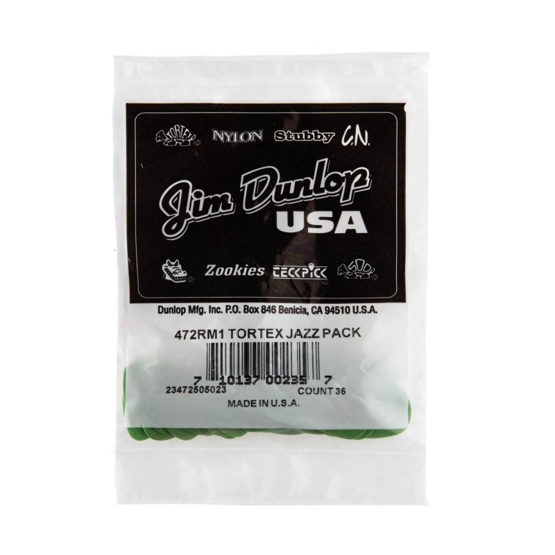 Dunlop - Green Tortex® Jazz I Guitar Pick (36/bag) - 472RM1