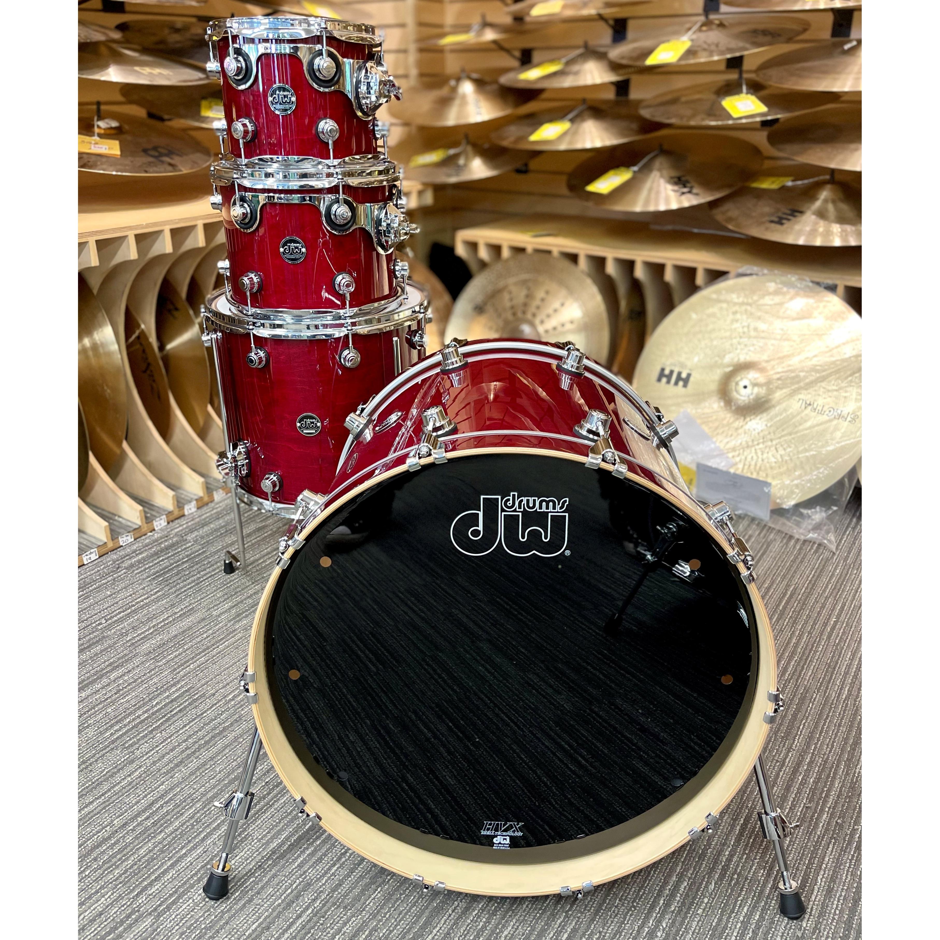 DW Drums - Performance Series 4-Piece Shell Kit Cherry Stain