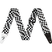 Fender - Wavy Checkerboard Polyester Strap -Black/White 099-0637-288