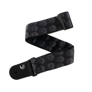 D'Addario Accessories - Woven Guitar Strap, Skulls Black Tubular - 50TB00