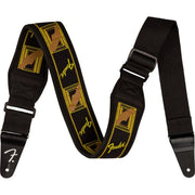 Fender - Swell™ Neoprene Strap -Blk/Ylw/Brn Mono -2.5" 099-0694-208