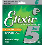 Elixir - Bass 14782 Nano SS set of 5 Strings 45-135