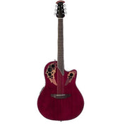 Ovation - CE44-RR The Celebrity® Collection Celebrity® Elite® Mid Depth Ruby Red