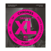 D'Addario - ECB81 Chromes Bass- Light- 45-100- Long Scale Flat Wound