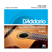 D'Addario - EJ83L Gypsy Jazz- Ball End- Light- 10-44
