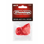 Dunlop - Red Nylon Jazz III Xl Guitar Pick 6-pack 47PXLN