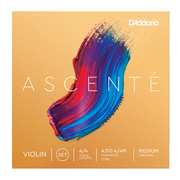 D'Addario - A310 4/4M Ascenté Violin String Set- 4/4 Scale- Medium Tension