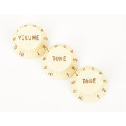 Fender - Stratocaster® Knobs, Aged White (Volume, Tone, Tone) (3) 0991369000