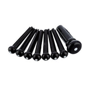 Fender - Bridge Pin Set, Black with White Dot (7) 0990402006