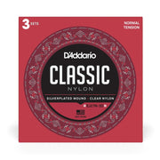 D'Addario - EJ27N Student Nylon Classical Guitar Strings - Normal Tension - 3 Sets