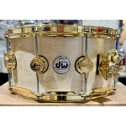 DW Drums - Collector's Series Snare 6.5x14 Satin Oil Natural with Gold Hardware