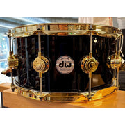 DW Drums - Série Collector's noir avec quincaillerie en or Caisse Claire 6.5X14