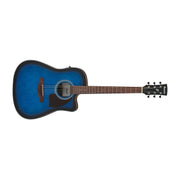Ibanez - PF50CE - OBH : Open Pore Transparent Blue Sunburst Top