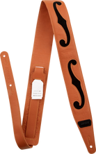 Gretsch - Gretsch® F-Holes Leather Strap - Orange and Black - 3" - 922-4362-100