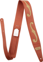 Gretsch - Gretsch® F-Holes Leather Strap - Orange and Tan - 3" - 922-4368-100