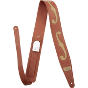 Gretsch - Gretsch® F-Holes Leather Strap - Orange and Tan - 3" - 922-4368-100