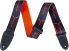 Gretsch - Gretsch® Wing Logo Pattern Strap - Black with Orange Logos - 922-9464-002