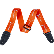 Gretsch - Gretsch® Wing Logo Pattern Strap - Orange with Gray Logos - 922-9464-003