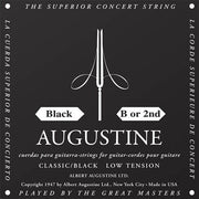 AUGUSTINE - Classic/Black - Cordes de guitare en nylon basse tension (une seule corde) Si (2ieme)