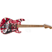 EVH - Striped Series Frankie Model: 5107900503 Red with Black and White Stripes Relic