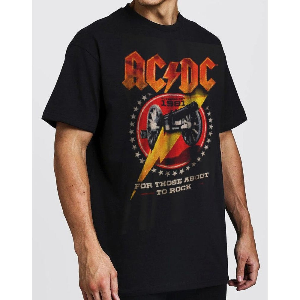 T-shirt AC/DC Vintage Années 90 Rock Chang Femme Taille S Noir - Manches Courtes - Occasion Très Bon état
