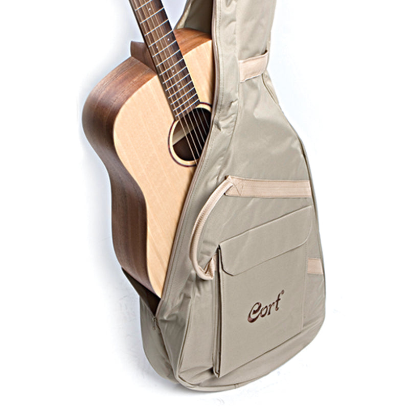 Cort Guitars - Ad Mini M All Mahogany Acoustic Guitar With Gig Bag, Open Pore - AD-MINI-M-BAG-OP