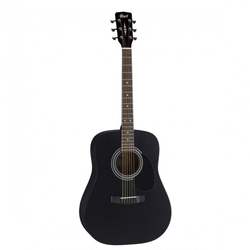 Cort Guitars - Standard Series Spruce Top Acoustic Guitar, Black Satin - AD810-BKS
