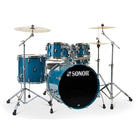 Sonor - AQ1 Stage 5-Piece Drum Set With 22" Bass Drum & Hardware, Caribbean Blue - AQ1-STAGE-SET-CB