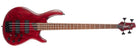 Cort Guitars - Artisan Series B4 Element 4-String Electric Bass, Open Pore Burgundy Red - B4-ELEMENT-OPBR