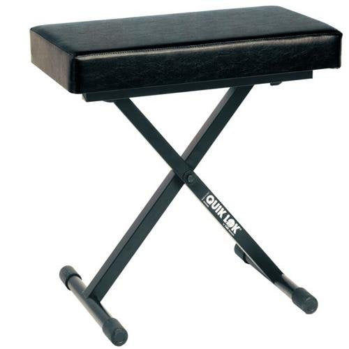Quik Lok - Deluxe Adjustable X-Style Keyboard Bench - Quik Lok - BX718 