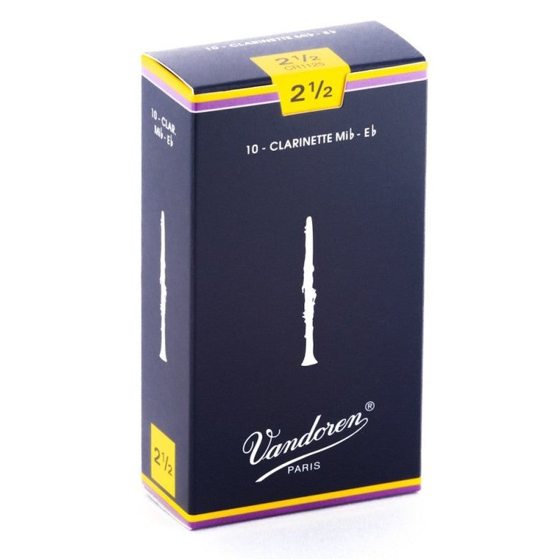 Vandoren - Eb Clarinet Traditional Reeds Strength 2.5; Box of 10 - CR1125