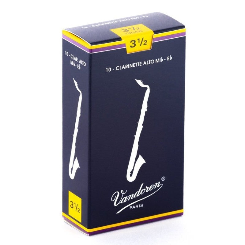 Vandoren - Alto Clarinet Traditional Reeds Strength 3.5; Box of 10 - CR1435