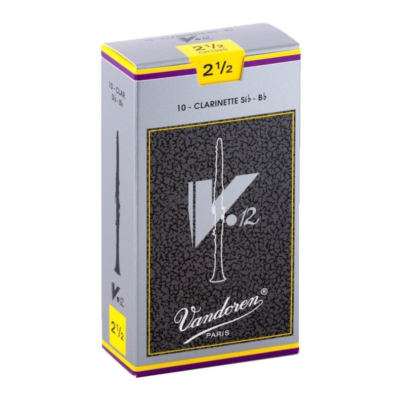 Vandoren - Bb Clarinet V.12 Reeds Strength 2.5; Box of 10 - CR1925