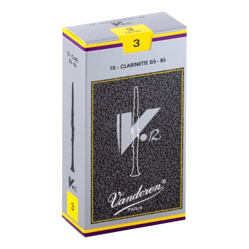 Vandoren - Bb Clarinet V.12 Reeds Strength 3; Box of 10 - CR193