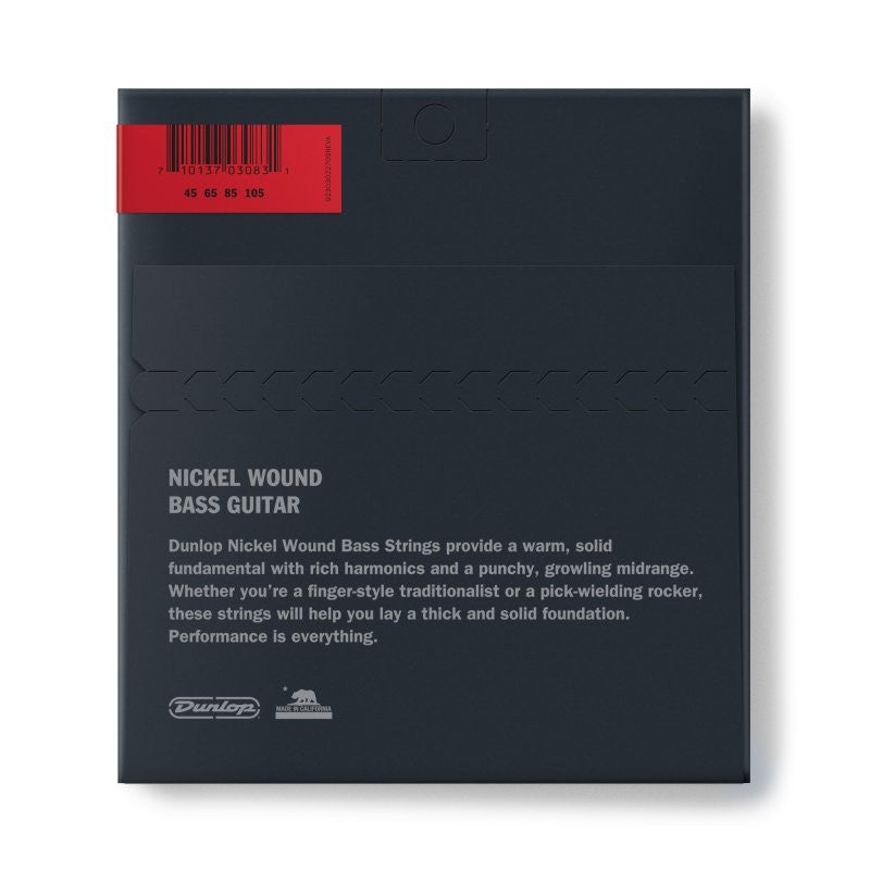 Dunlop - Nickel Wound Bass Strings, Medium, .045–.105, 4 Strings / Set - DBN45105