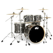DW Drums - DWe 5-Piece Drum Kit Bundle - DEKTFP05TB070CP Black Galaxy Finish Ply