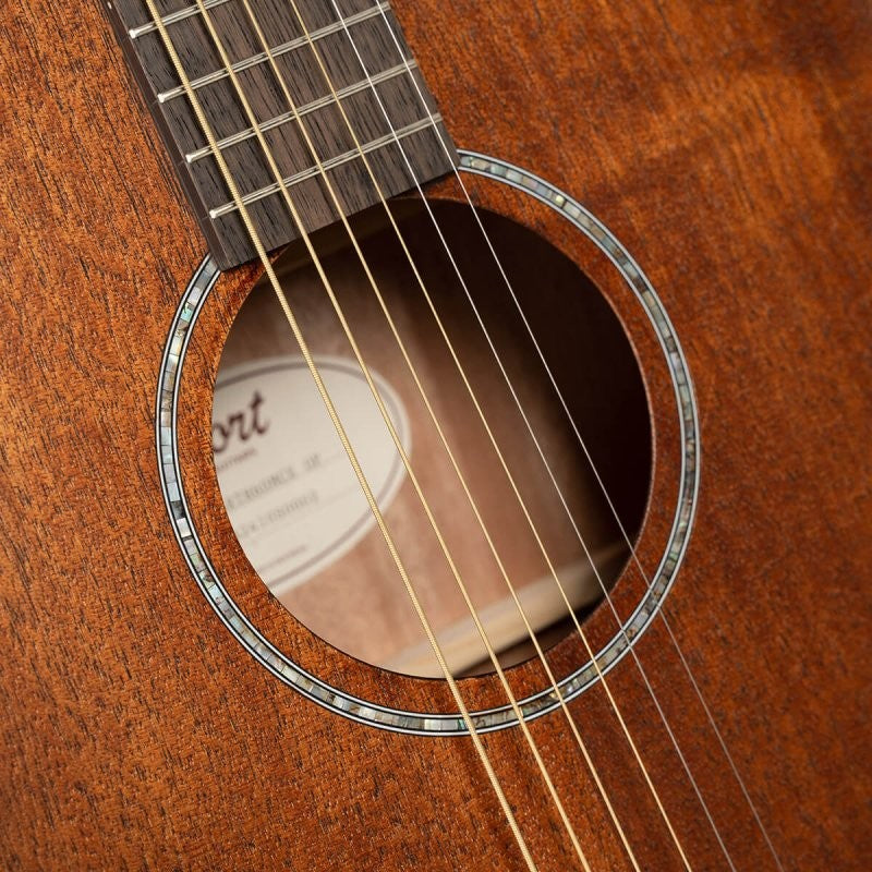 Cort Guitars - Earth Series Acoustic/Electric Guitar, Mahogany Open Pore - EARTH60MCE-OP