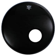 Remo - 22-Inch Encore Ebony Bass Drum Resonator Drum Head with Sound Hole - EN-1022-ES