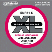 D'Addario - ENR71-5 Half Rounds 45-130- Long Scale