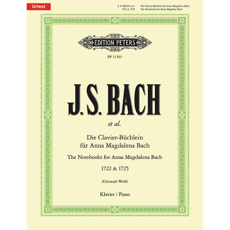 Edition Peters - J.S. Bach - The Notebooks For Anna Magdalena Bach 1722 & 1725 For Piano (Selection)