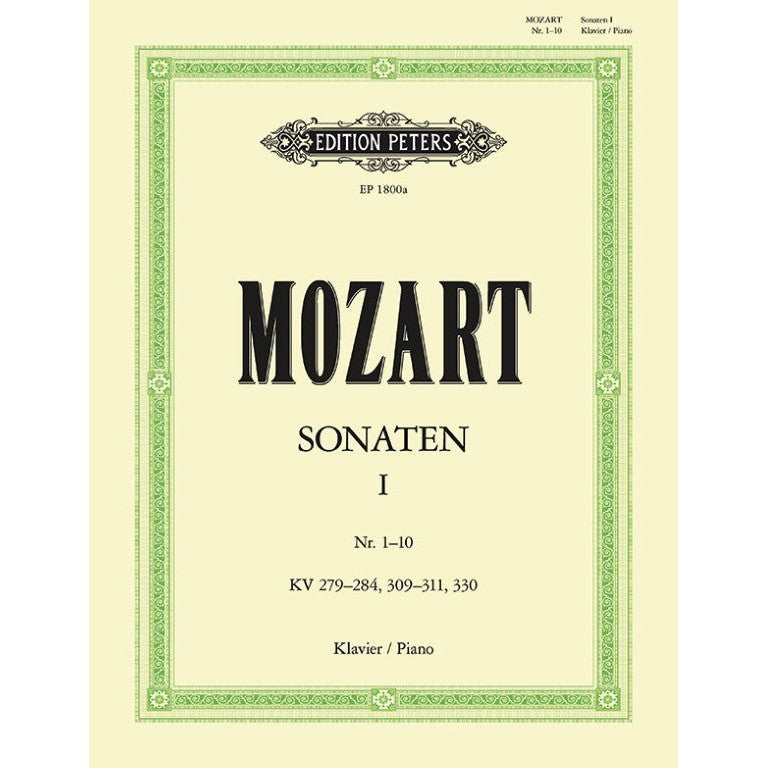 Edition Peters - W.A. Mozart - Piano Sonatas, Vol. 1: Nos. 1-10