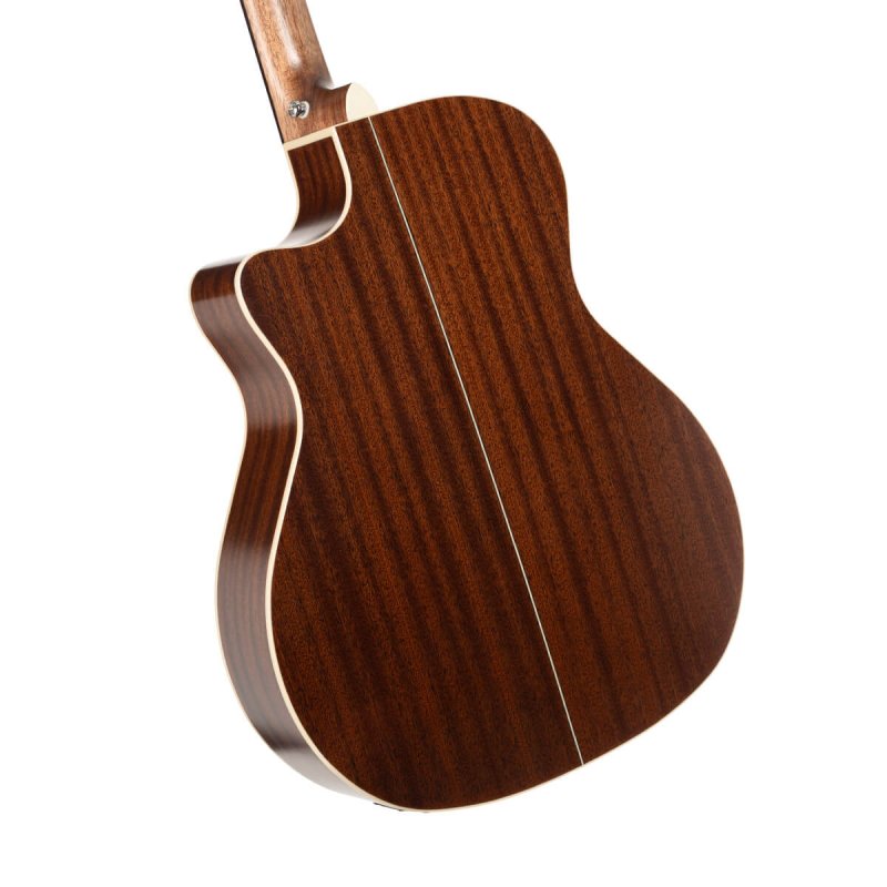 Cort Guitars - Essence Series Grand Auditorium Acoustic Guitar - Black Top Semi Gloss - ESSENCEGA4BTSG