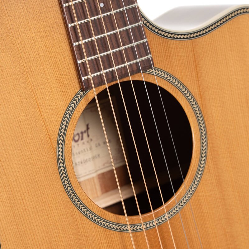 Cort Guitars - Essence Series Grand Auditorium Acoustic Guitar - Natural Semi Gloss - ESSENCEGA4NSG