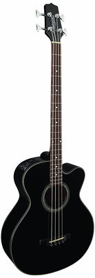 Takamine - G Series Acoustic Electric Bass Guitar - Venetian Cutaway - Black - GB30CE-BLK