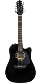 Takamine - Dreadnought Acoustic Guitar - Black - GD30CE-12BLK