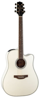 Takamine - G Series Steel String Dreadnought Acoustic / Electric Guitar - Pearl White - GD37CEPW