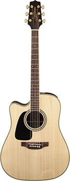 Takamine - Acoustic-Electric Guitar Left-Handed Dreadnought Cutaway - Natural - GD51CELH-NAT