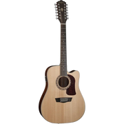 Washburn - Guitare acoustique à pan coupé Heritage 10 Series - Naturel - HD10SCE12-O