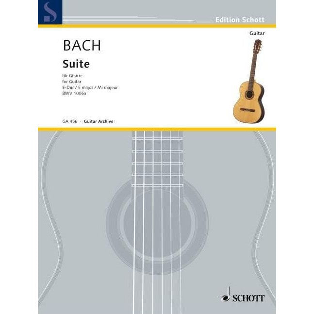 HL49010869 49010869 GA456 GA 456 Schott Music - J.S. Bach - Lute Suite in E Major, BWV 1006a